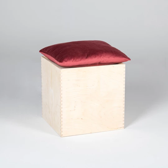 ZERO WASTE POUF BURGUND