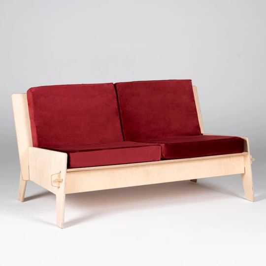 ZERO WASTE SOFA BURGUND