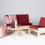 ZERO WASTE SOFA BURGUND